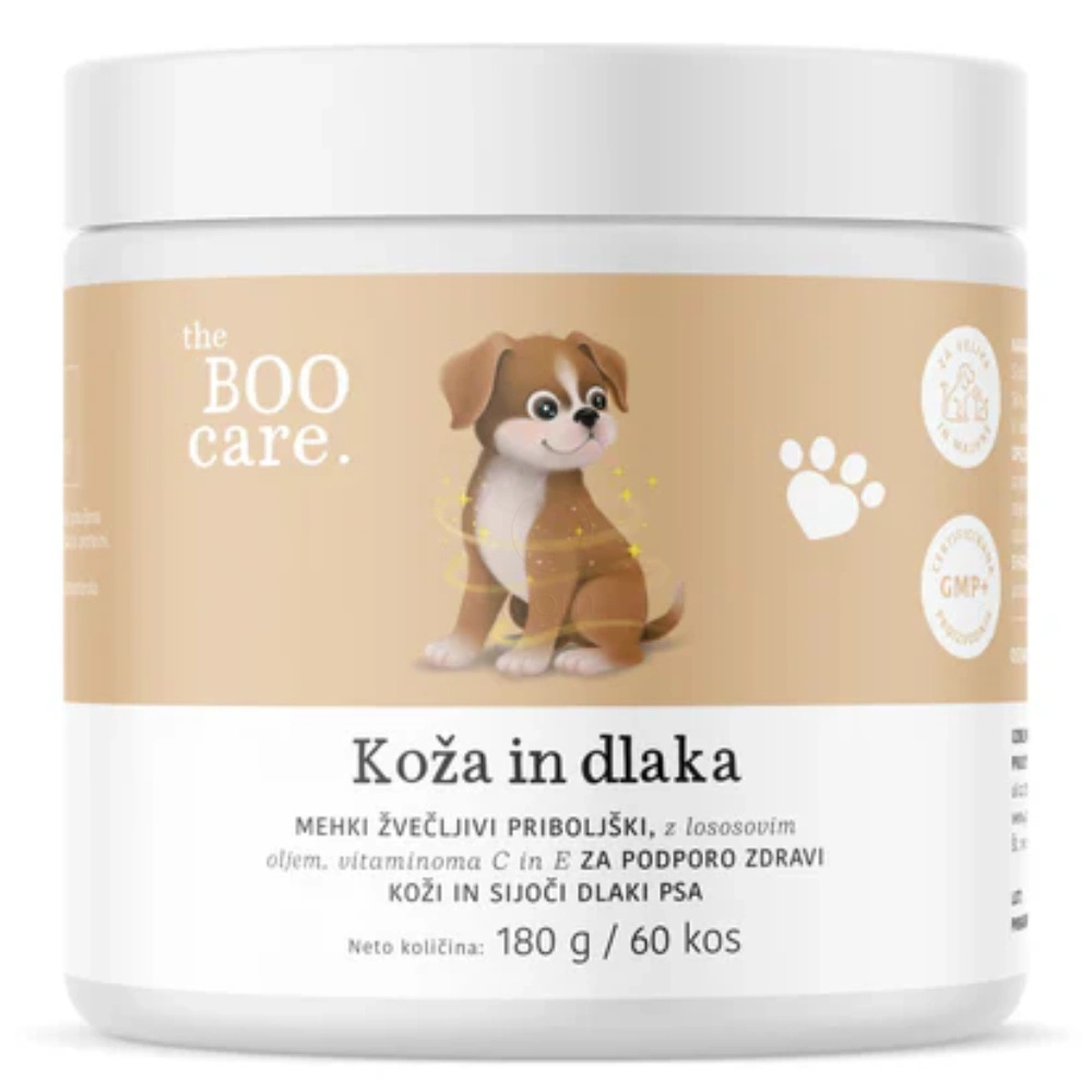 The BOO Care, dopolnilni priboljški za pse - koža in dlaka (60 priboljškov)